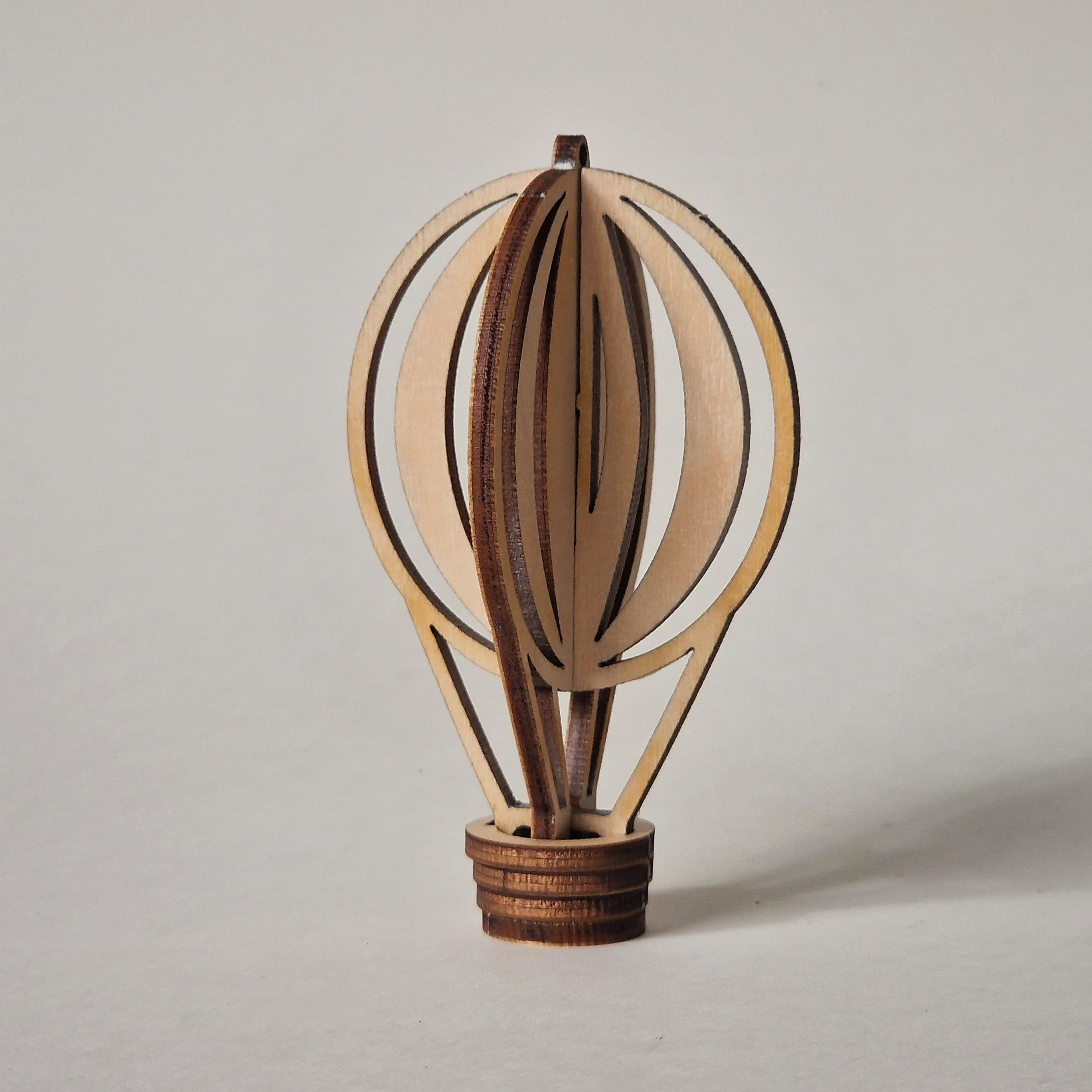 Wooden model hot air balloon