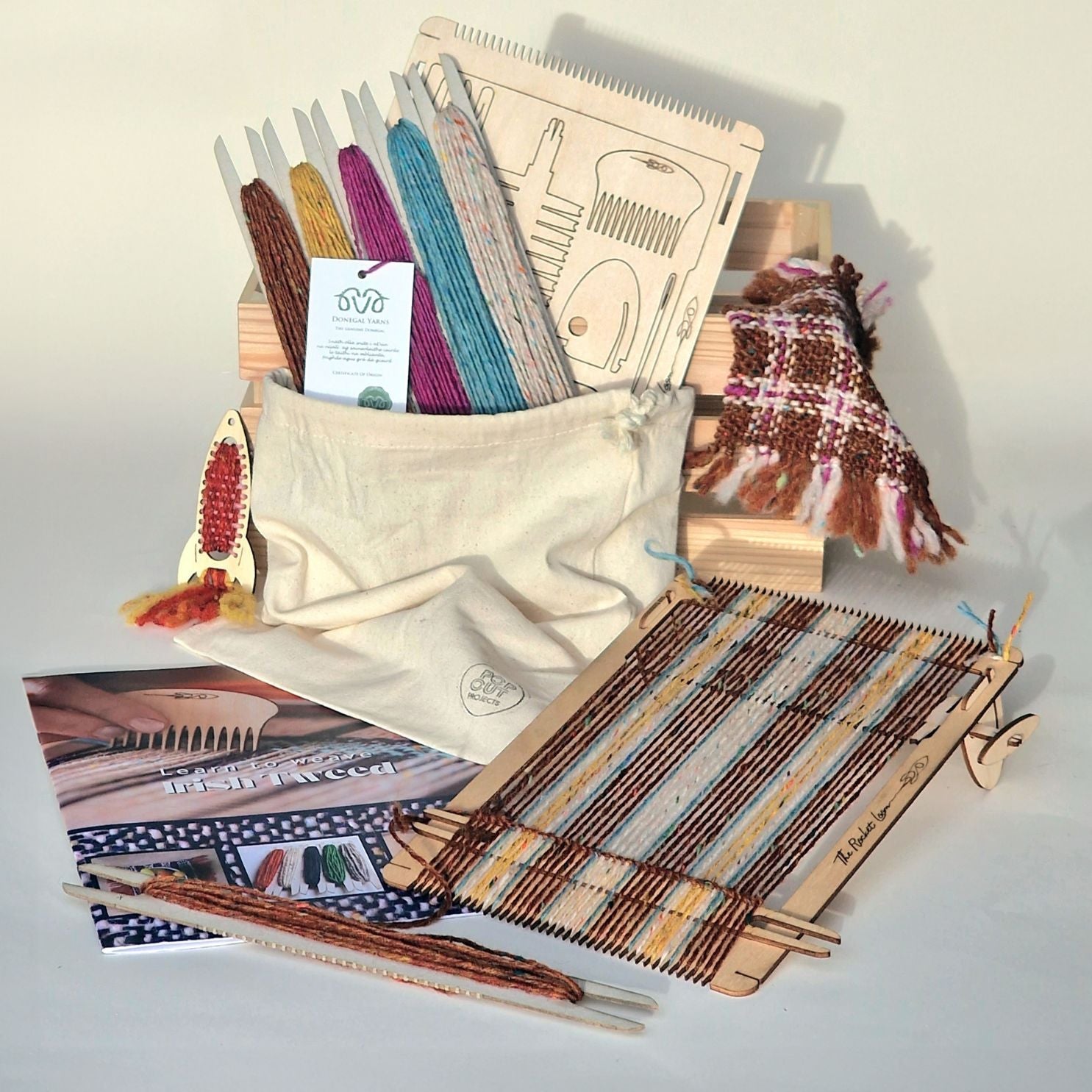 Beginners Weaving Kit - Make Your Own Irish Tweed Coasters