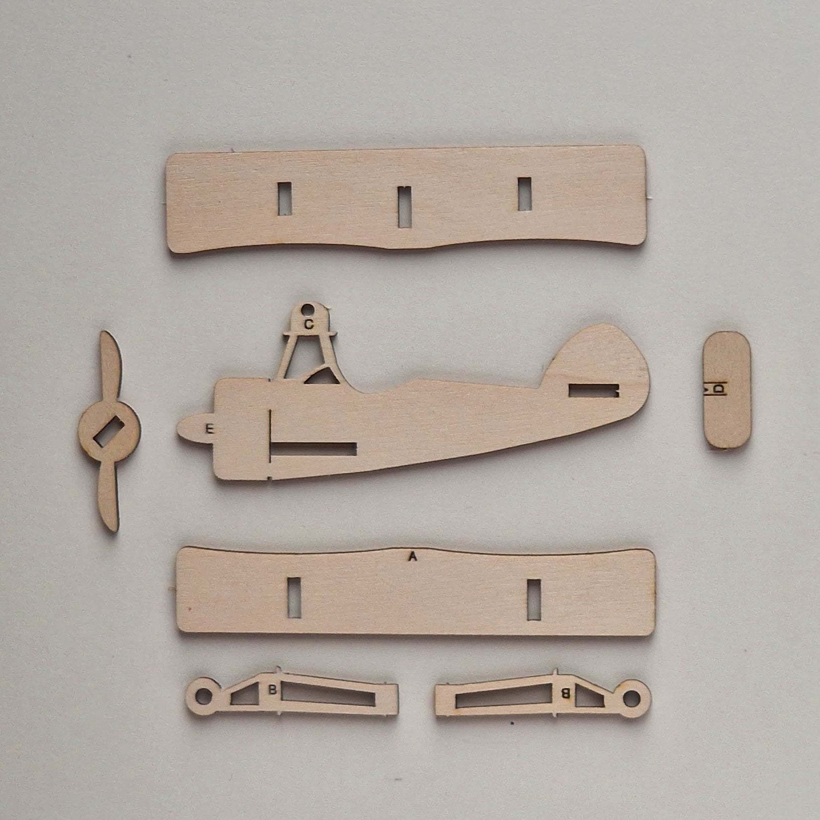 Wooden model airplane